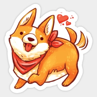 Corgi Love Sticker